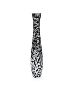 High Style Tall Vase (Silver Feathered)